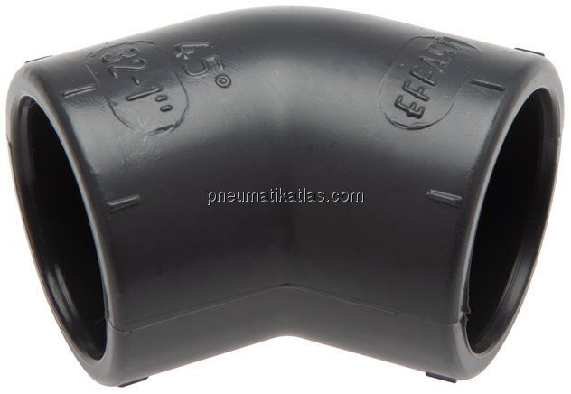 45°-Klebemuffen-Winkel, PVC-U, 16mm