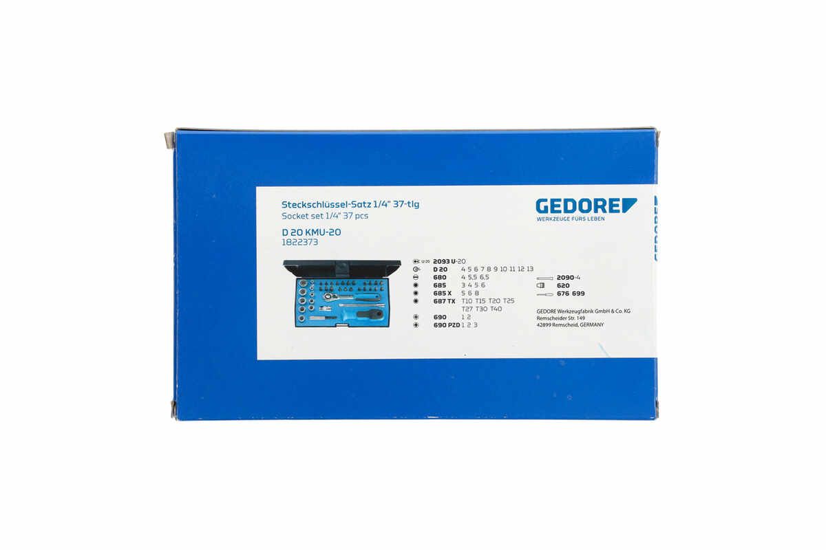 D 20 KMU-20 Steckschlüssel-Satz 1/4" 37-teilig UD-IN-IS-PH-PZ-TX