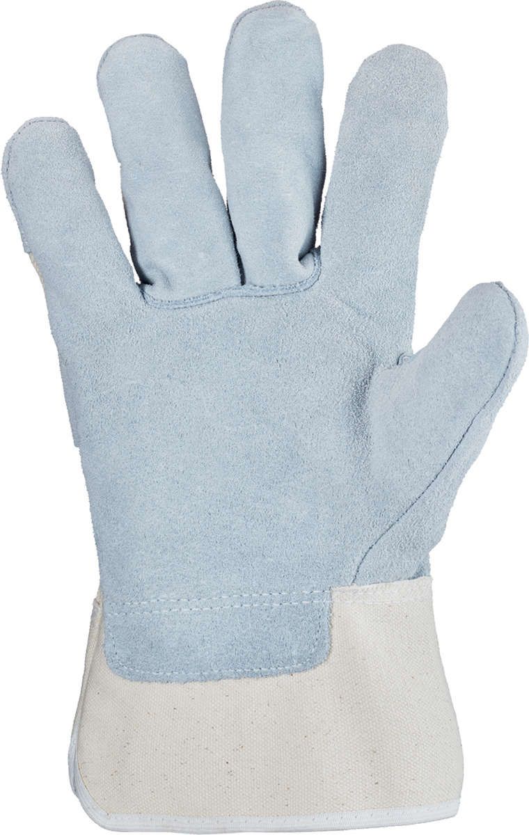 Handschuh,Kernspaltleder,weiße Stulpe
