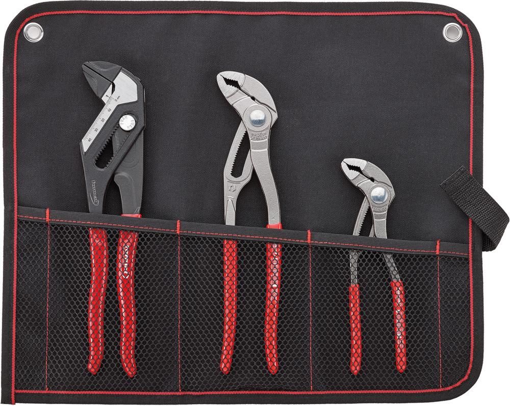 Wasserpumpen- und Zangenschlüssel-Satz 3-teilig in Rolltasche FORMAT