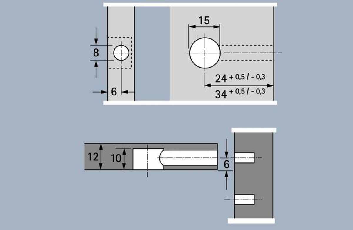 Rastex 15 ohne Abdeckrand, blank, 12 mm