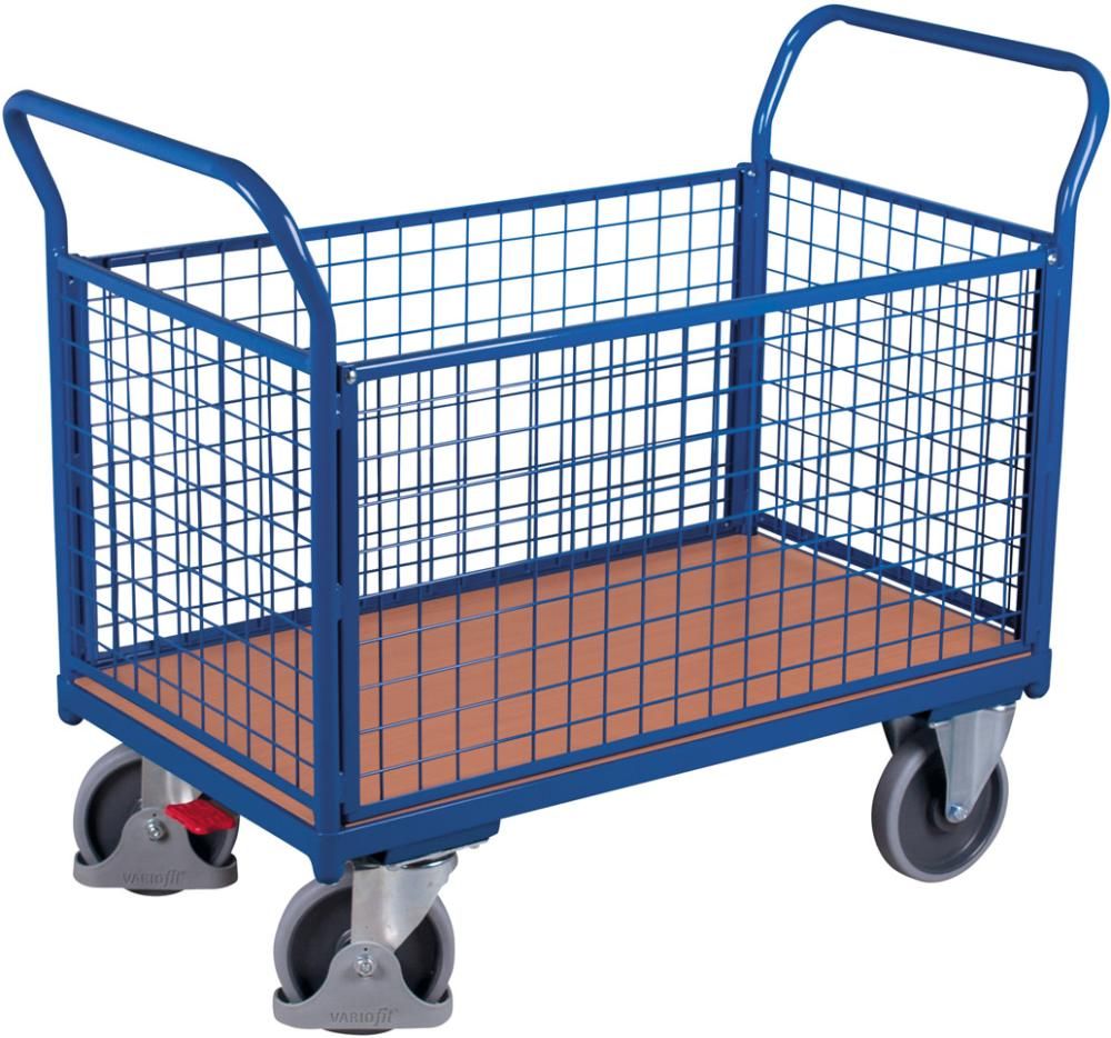 Vierwandwagen 400 kg 850x450 mm Drahtwände VarioFit