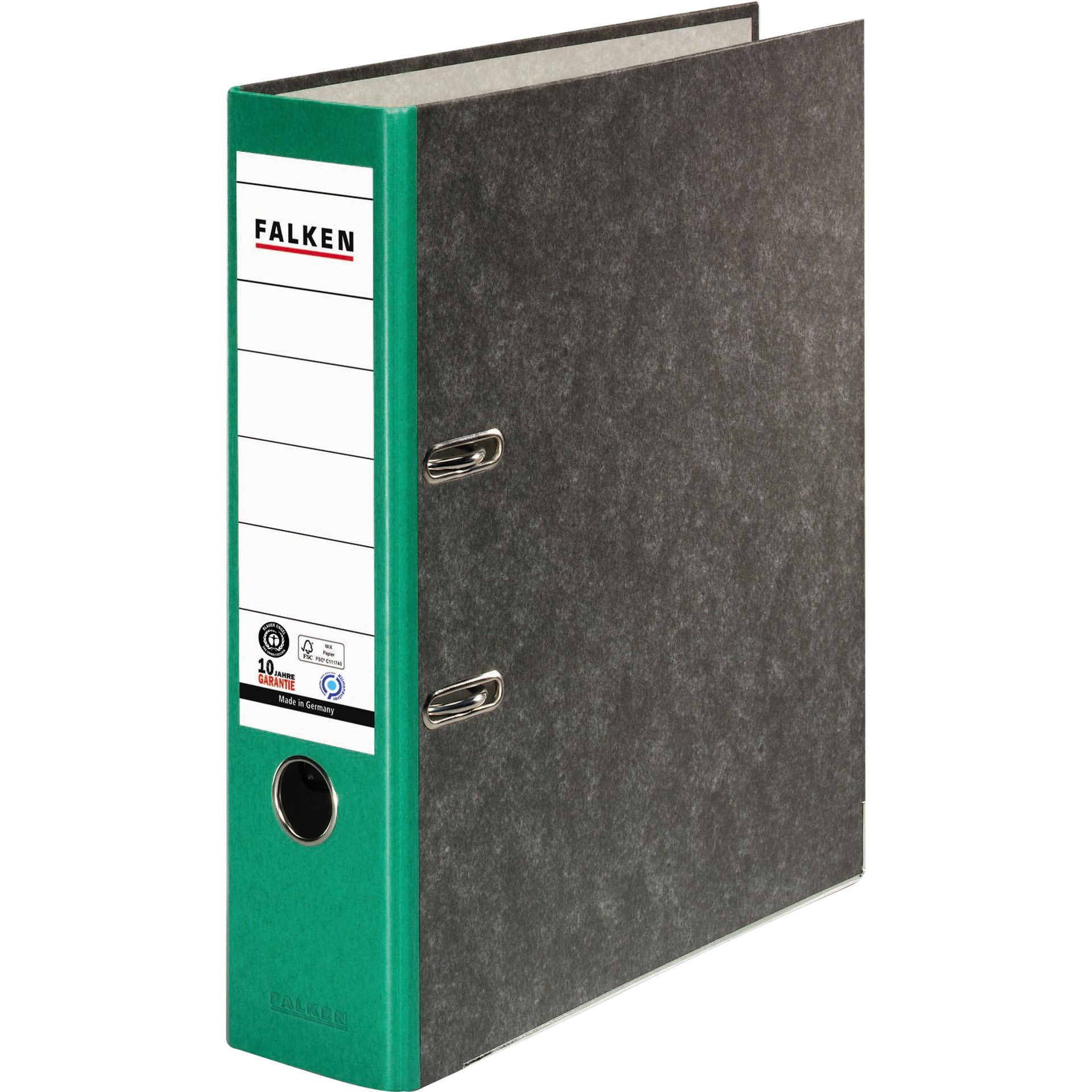 Ordner S80 DIN A4 80mm RC Pappe grün