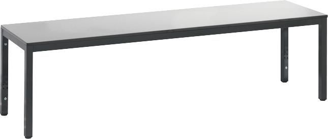 Sitzbank HPL B1000xT353xH401 mm RAL 7021/silbergrau ohne Schurost