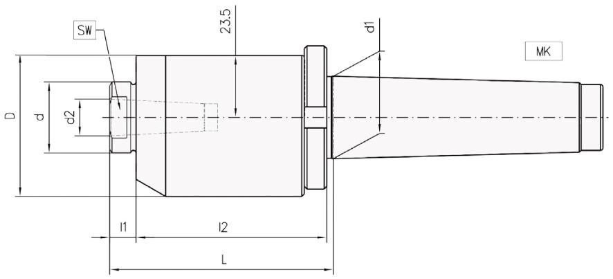 Drehbankspitze für CNC Hochleistung mitlaufend MK4 schlank CONZELLA