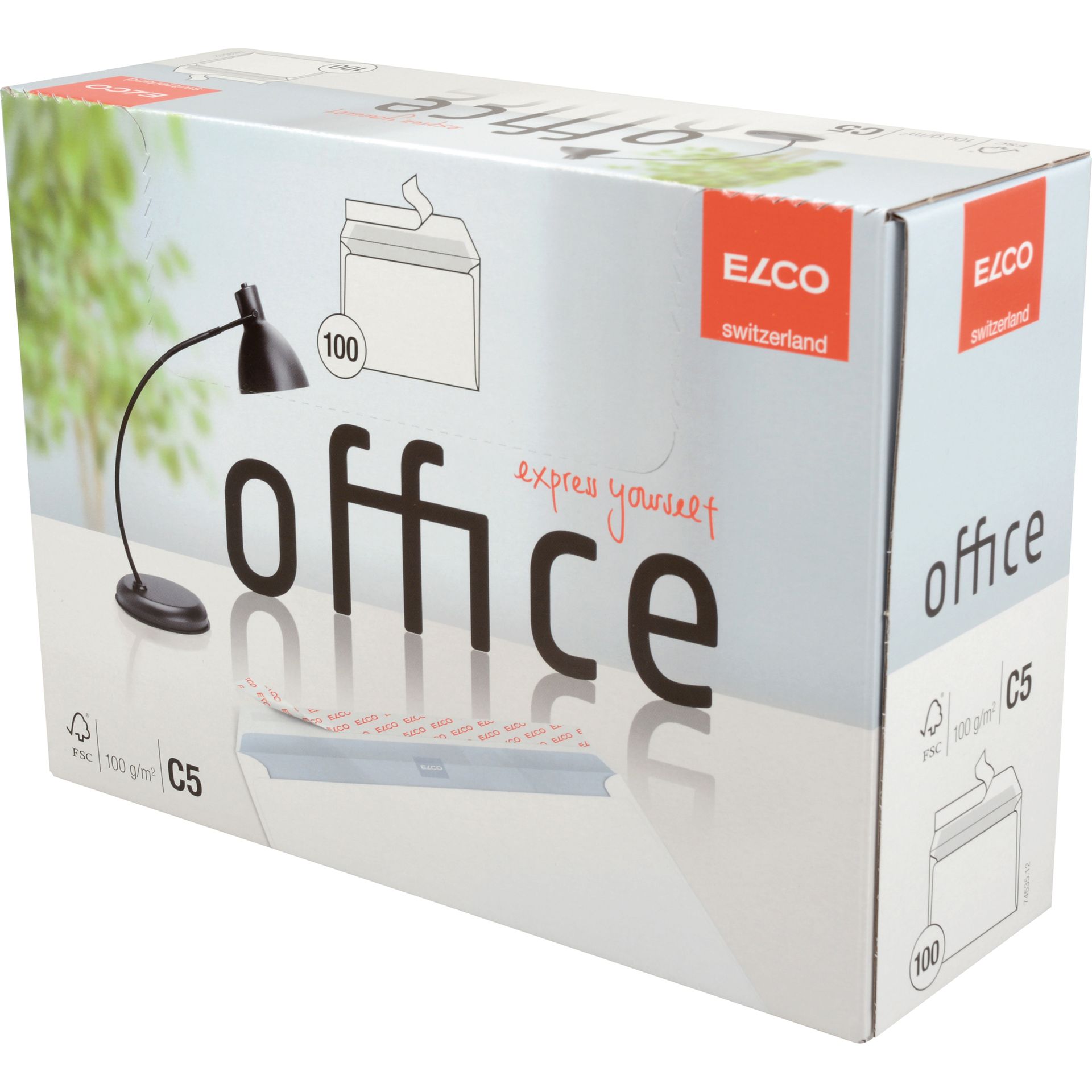 Briefumschlag Office C5 oF 100g weiß 100 St./Pack.