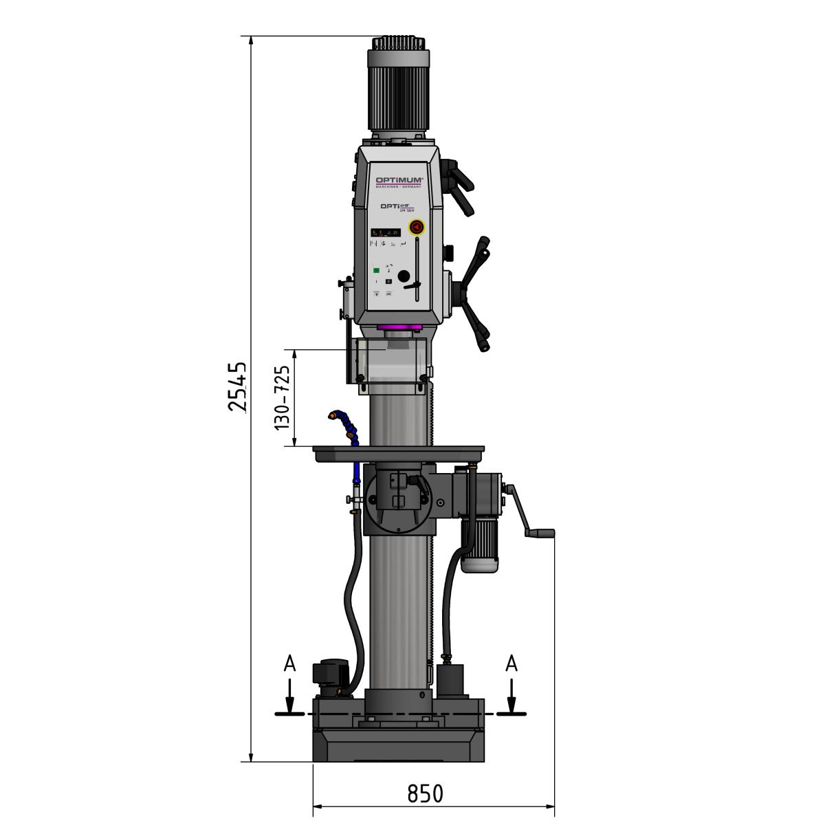 Getriebebohrmaschine Optimum OPTIdrill DH 55G