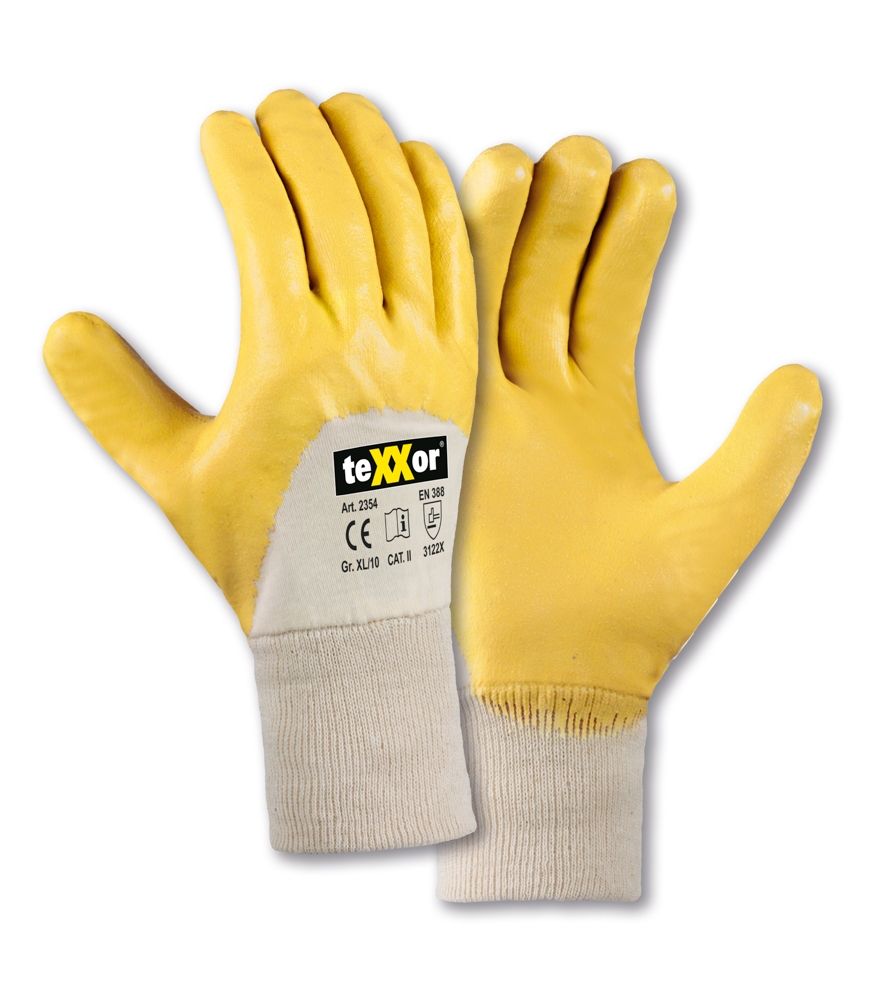 teXXor® Nitril Handschuhe STRICKBUND Gr. 9
