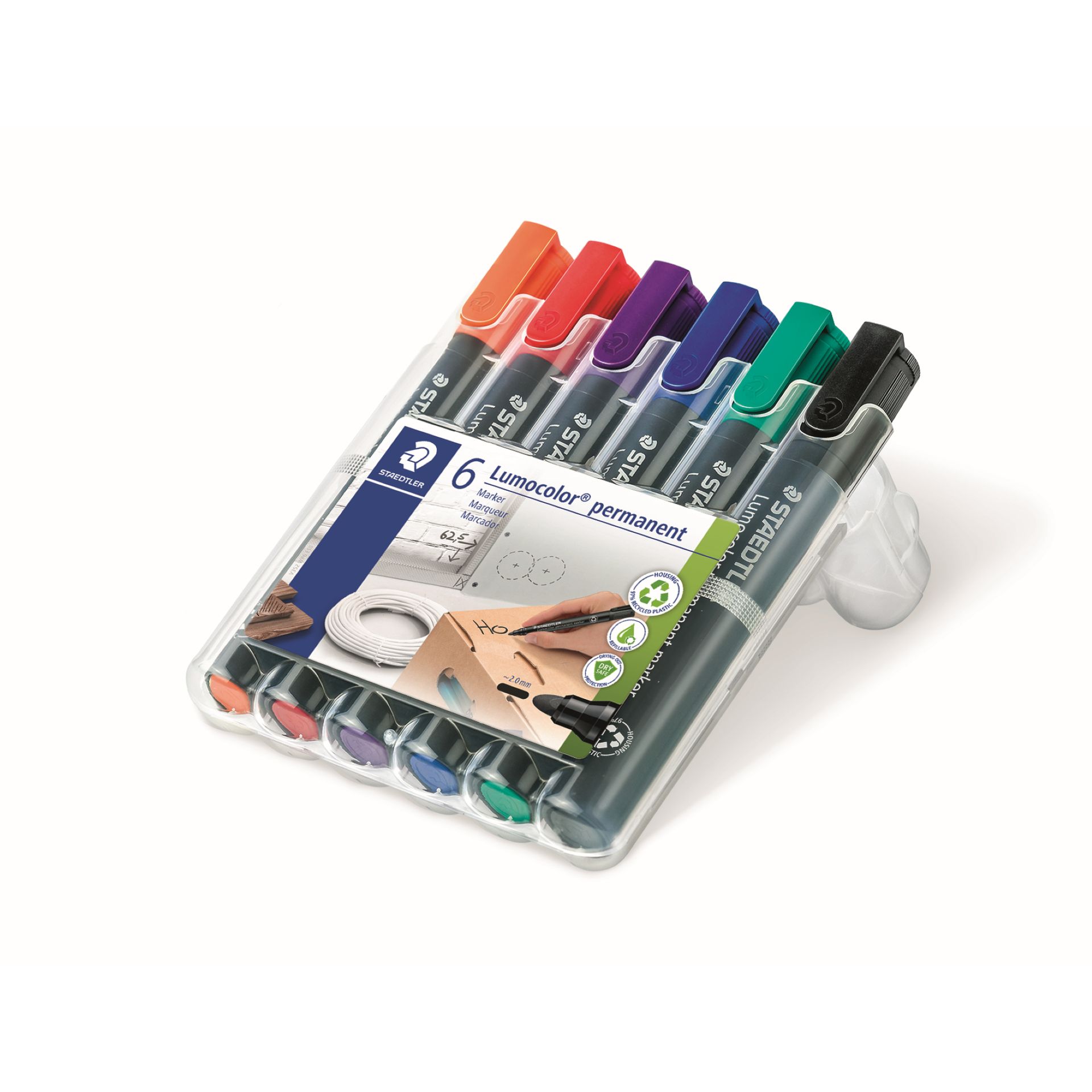 Permanentmaker Lumocolor 2mm sortiert 6 St./Pack.