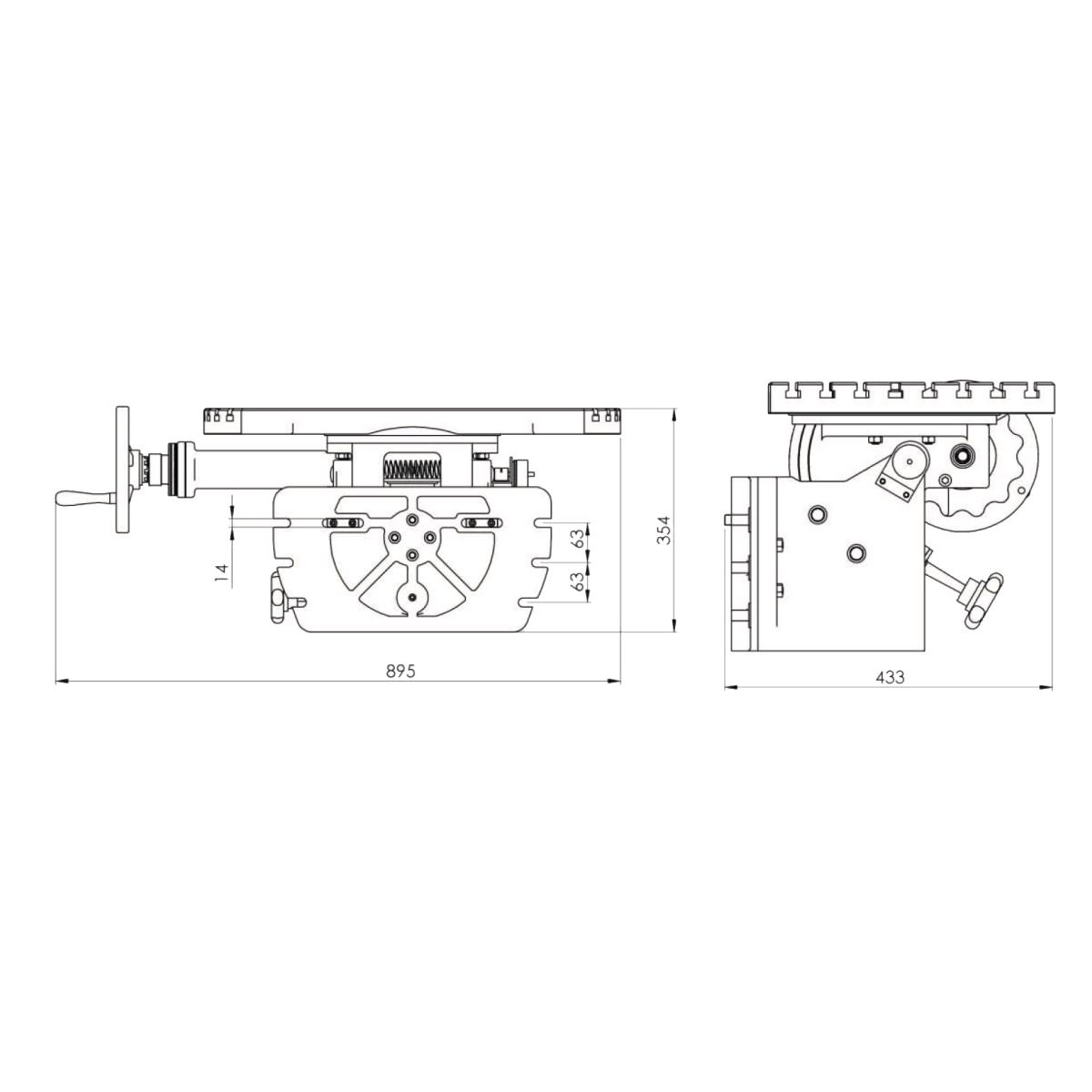 Winkeltisch Optimum 375 x 660 mm