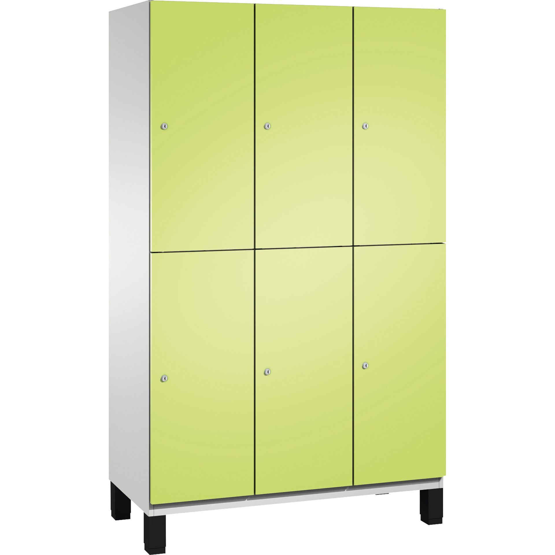 Doppelstockspind Füße 6Fächer B1200mm lgr/cgn