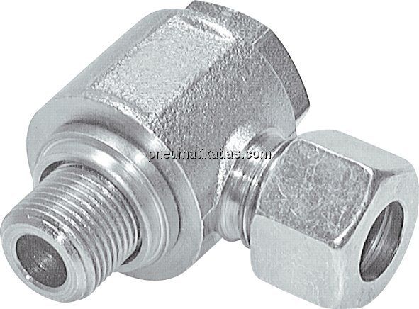 Winkel-Schwenkverschraubung M 12x1,5-6 S (M14x1,5), ohne Mutter & Schneidring, S