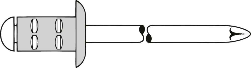 Mehrbereichs-Blindniet Alu Flachrundkopf 3,2x9,5 mm GESIPA