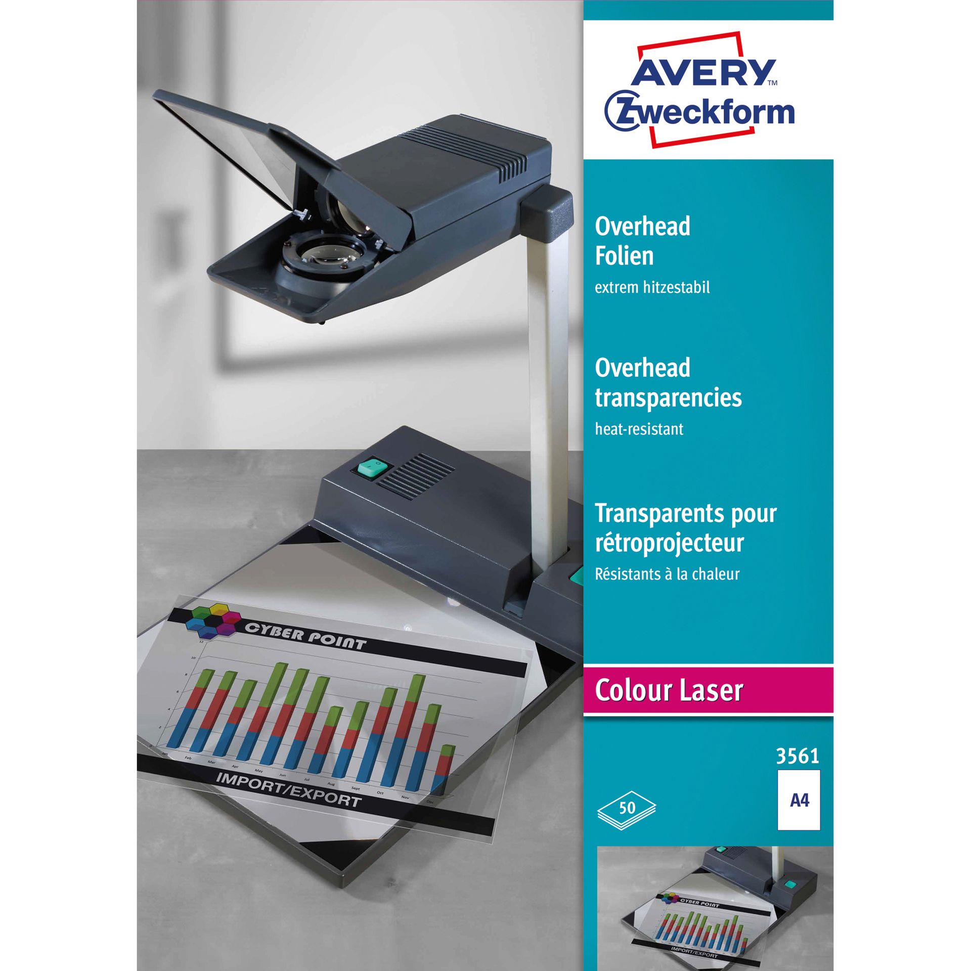 Laserfolie DIN A4 transparent 50 St./Pack.