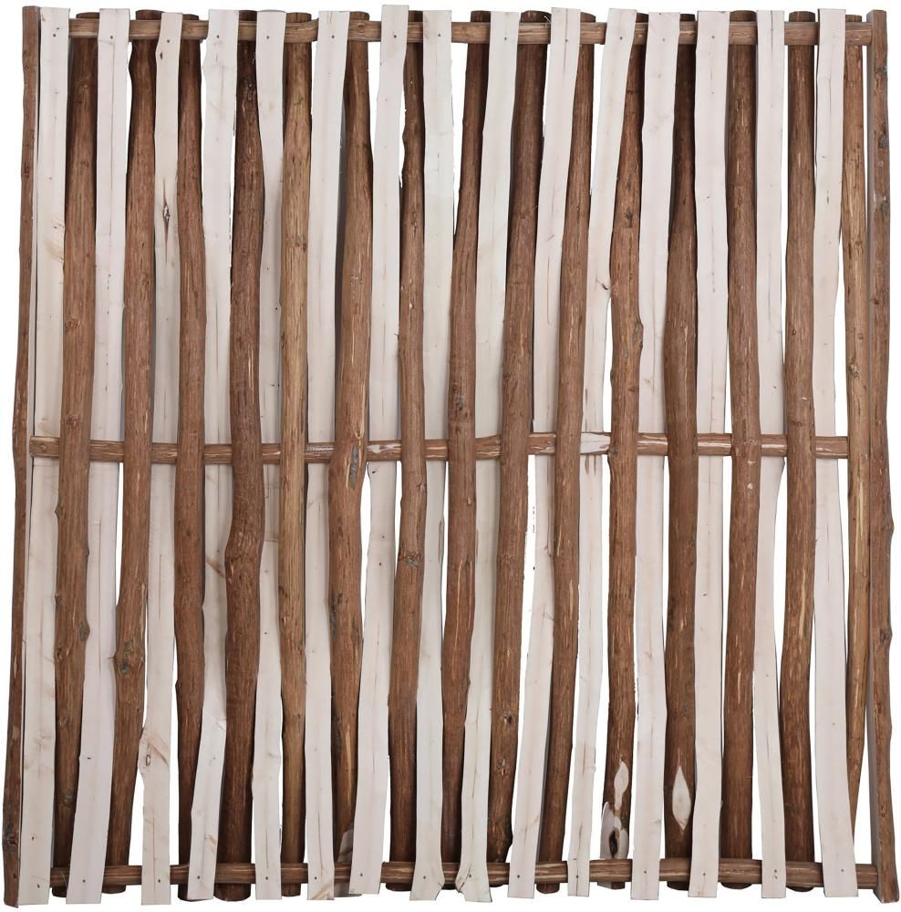 PACO-Serie aus Halblatten180 x 180 cm, mit seitlichem Rahmen, naturbelassen