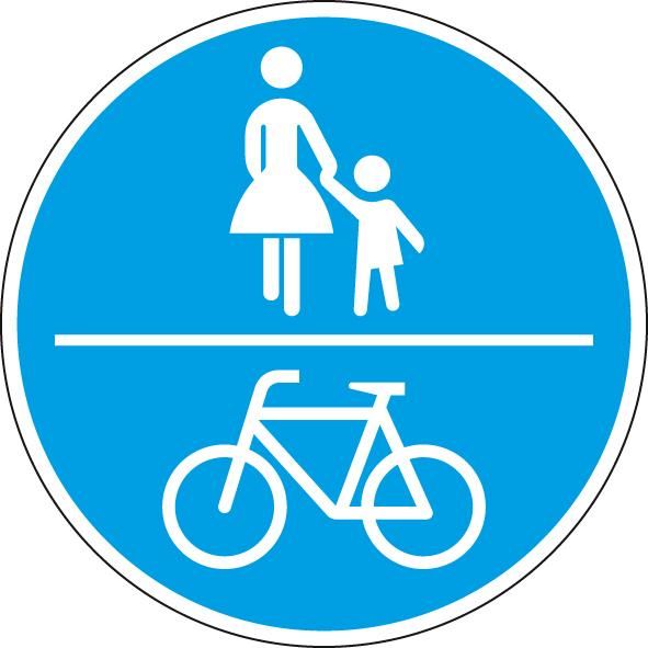 VKZ.240 Ronde 600mm gemeinsamer Fuß-u.Radweg RAL-Gütezeichen Folie RA1