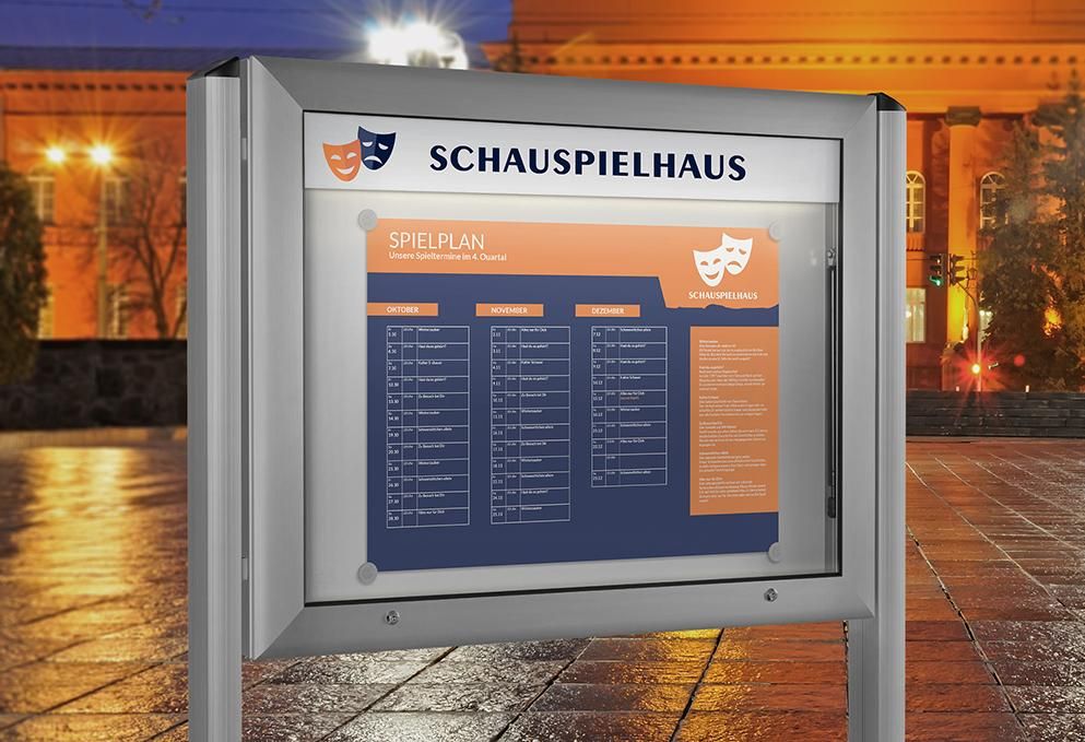 Beleuchtung für Schaukasten mittels LED-Röhre