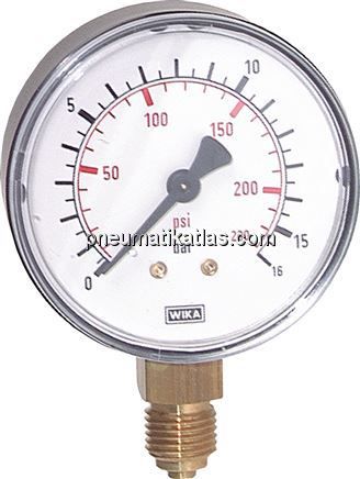 Manometer senkrecht (KU/Ms), 40mm, -1 bis 0 bar, G 1/8"