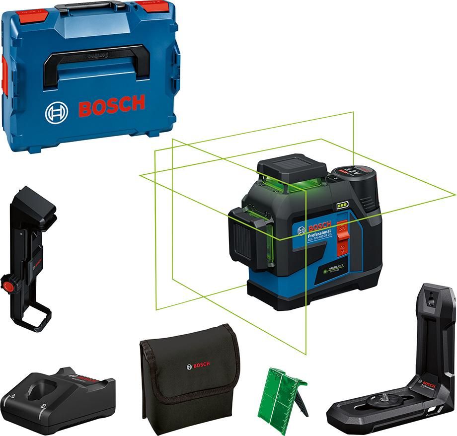 Linienlaser Set GLL 12V-100-33 CG Bosch mit LB10 + DK20 +12V L-BOXX