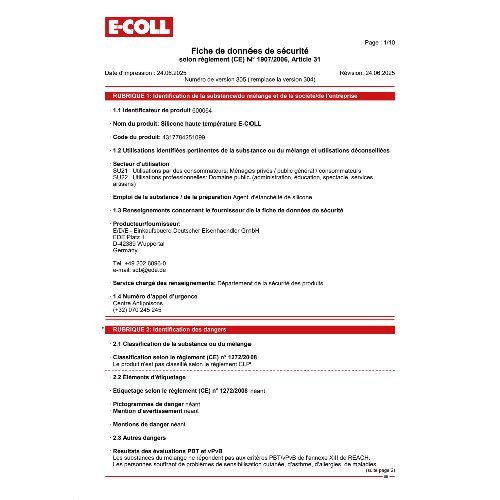 Hochtemperatur-Silikon 310ml rot E-COLL