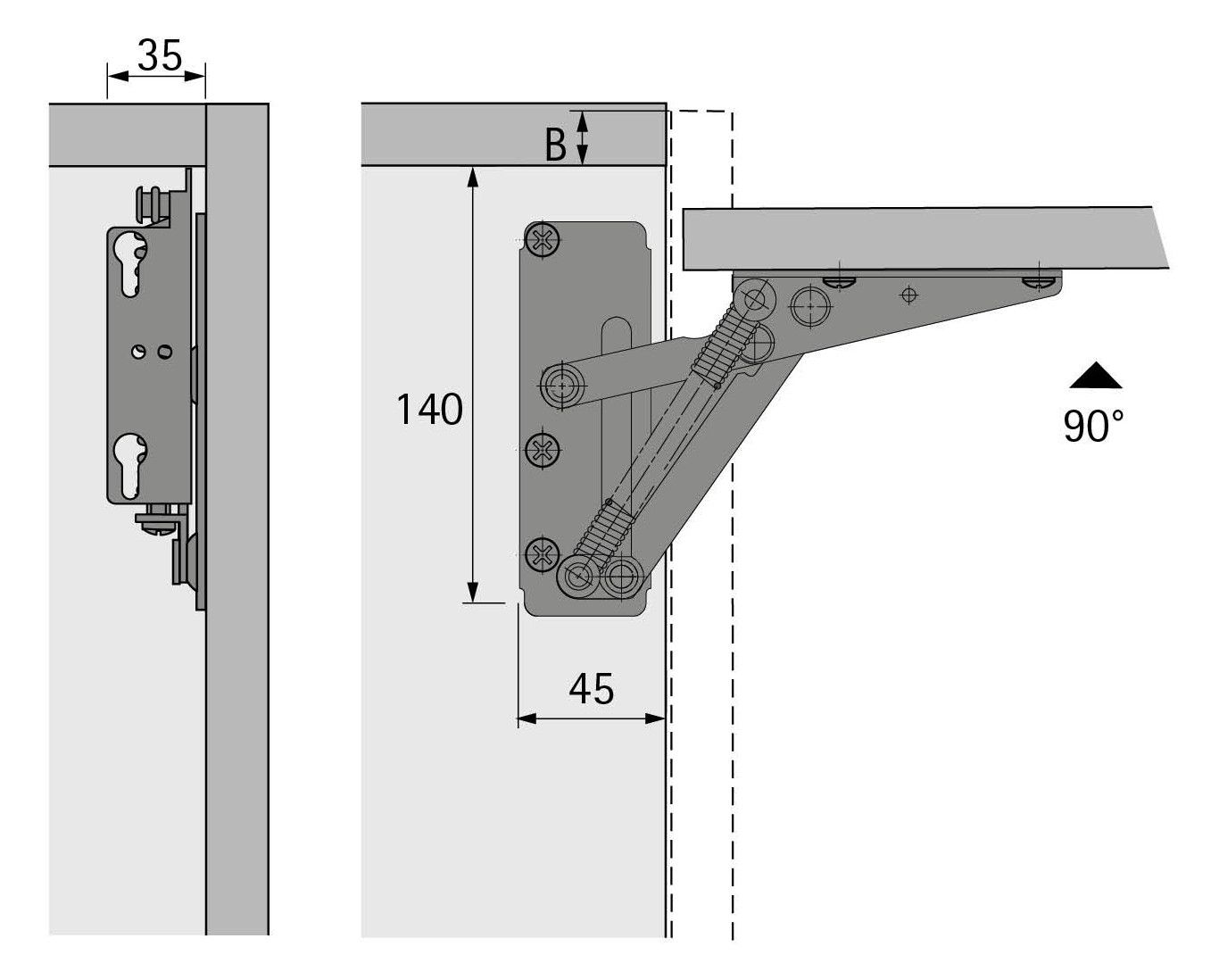 HETTICH Klappenbeschlag Lift Exact