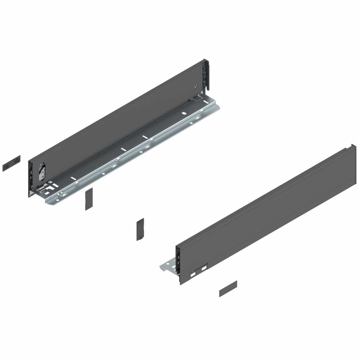 LEGRABOX Zarge, Höhe M (90.5 mm), NL=500 mm, links/rechts, für LEGRABOX pure, oriongrau matt