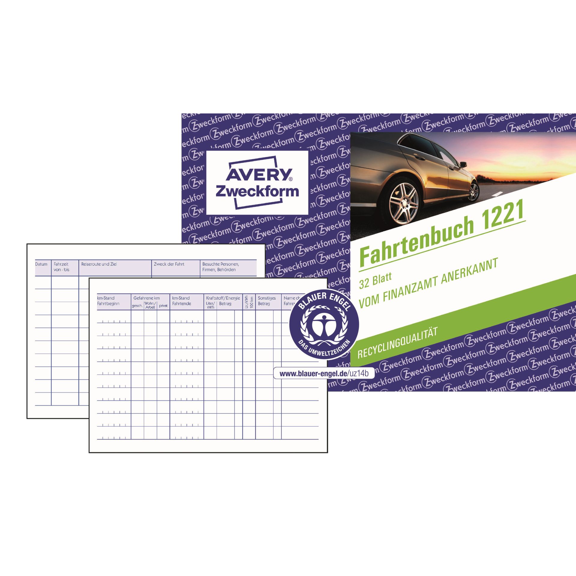 Fahrtenbuch A6 32Blatt