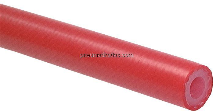 Silikonschlauch, gewebeverstärkt 3 x 8 mm, rot