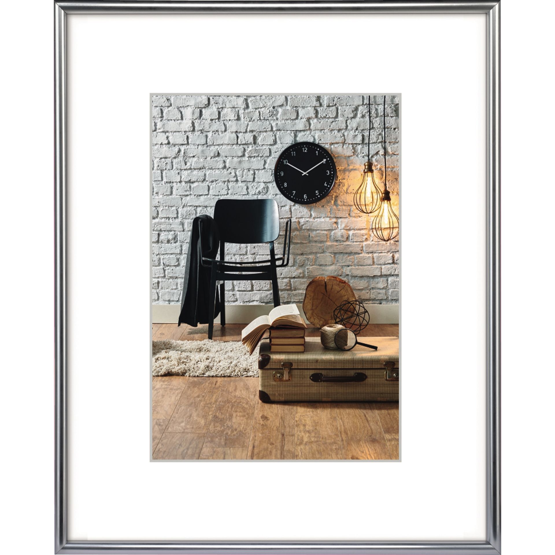 Bilderrahmen Sevilla 50x70cm Kunststoff silber