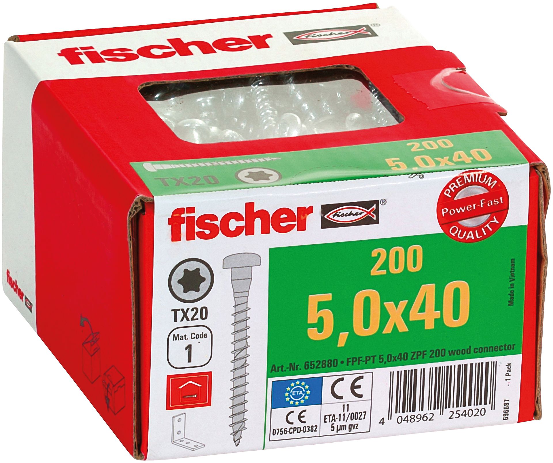 Blechverb. FPF 5,0x40 PH TX VG blvz 200