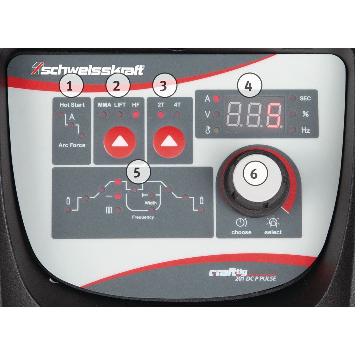 Tragbarer WIG DC Inverter Schweisskraft CRAFT-TIG 201 DC P PULSE Set