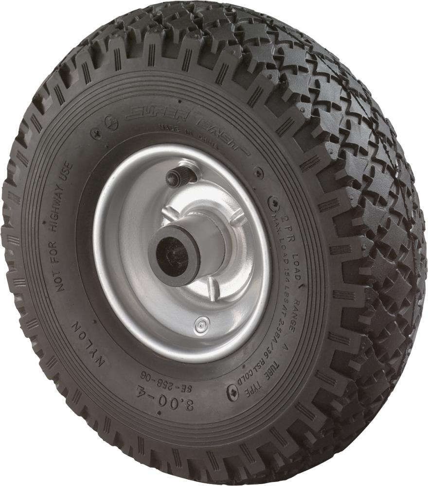 Luftrad C90.400,400/100mmNabenl.75,Bohr.20,RillenpRL,Gummi schw.Radk.StahlfBS ROLLEN