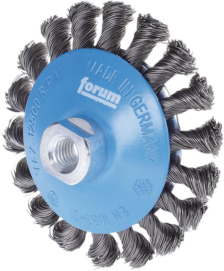 FORUM Kegelbürste Stahld. M14 100x0,50mm gezopft