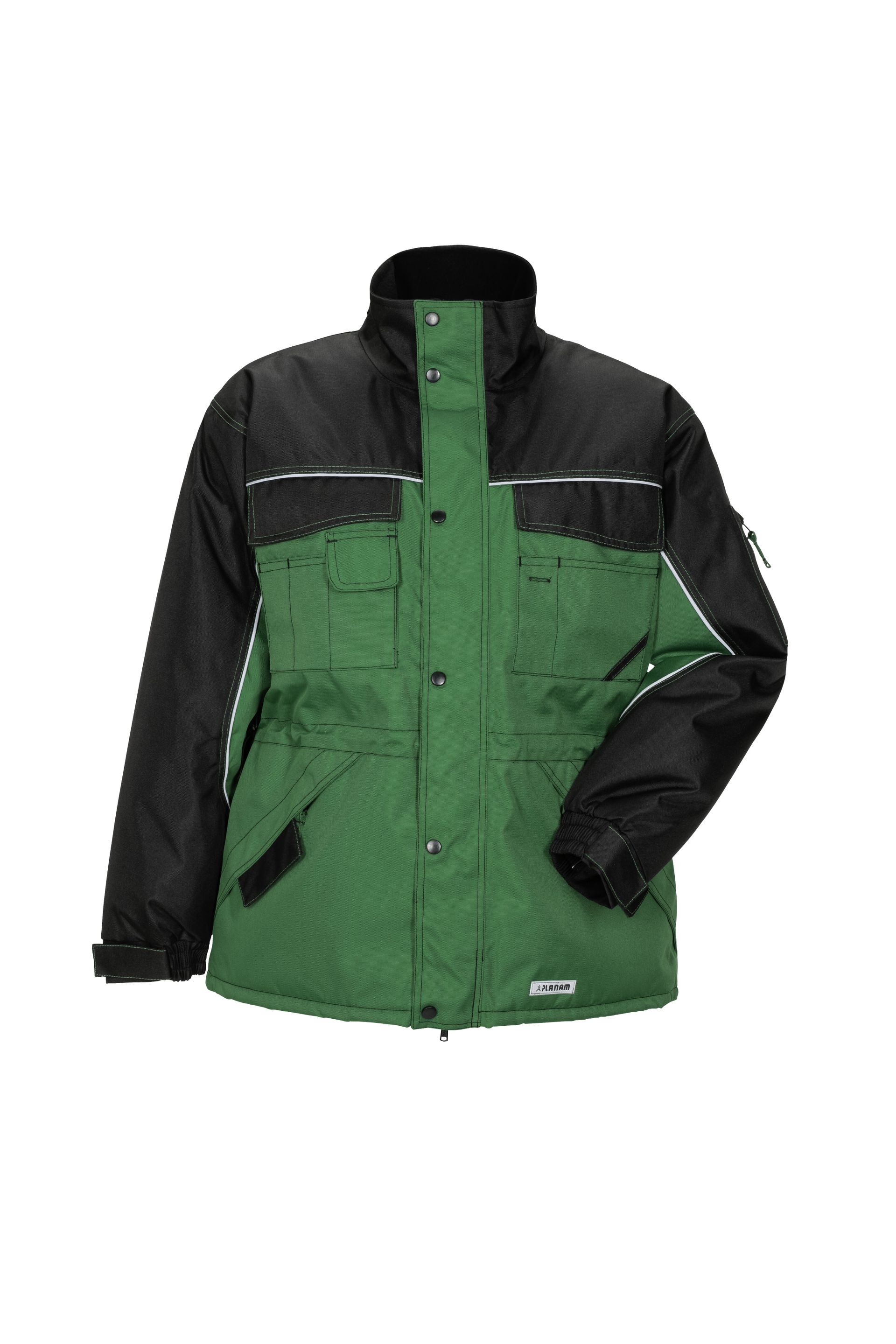 Planam Dust Parka Outdoor farngrün/schwarz Gr. S
