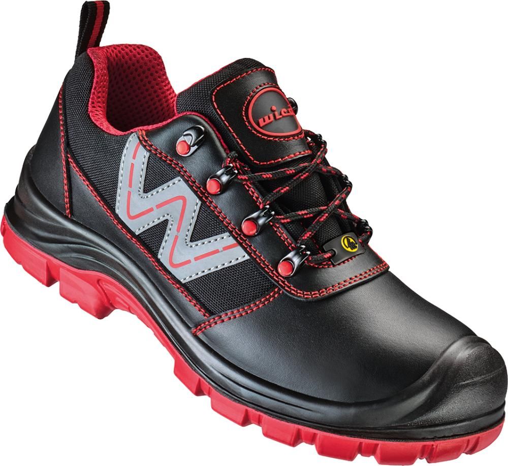 Halbschuh BELLUNO Schwarz/rot, S3 SR ESD Gr. 36 Wica