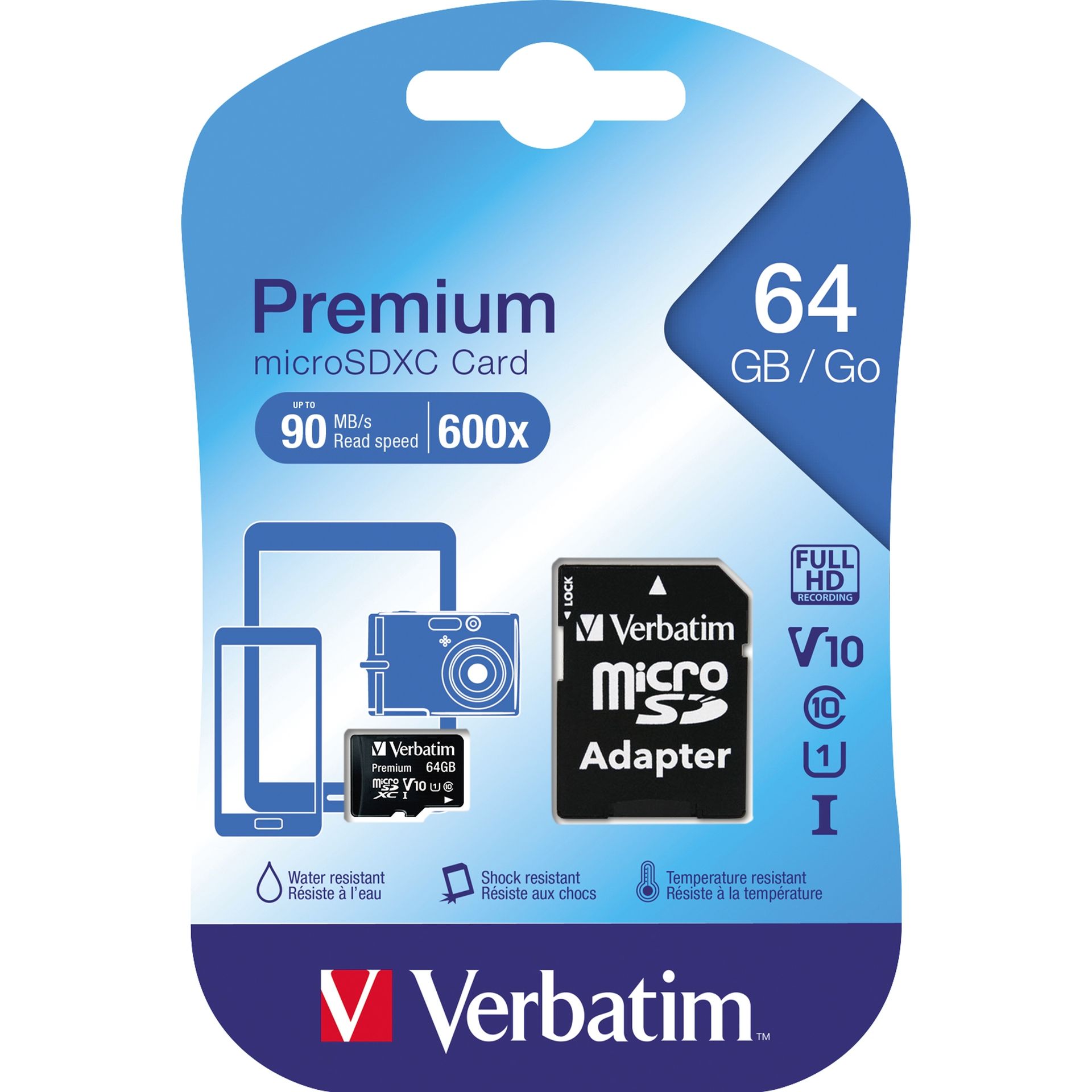 Speicherkarte microSDXC Class 10 64GB +Adapter