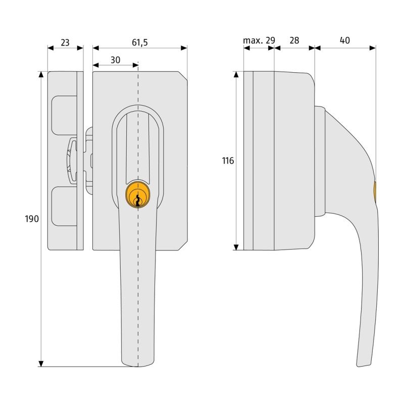ABUS Fensterzusatzschloss "FO500N"
