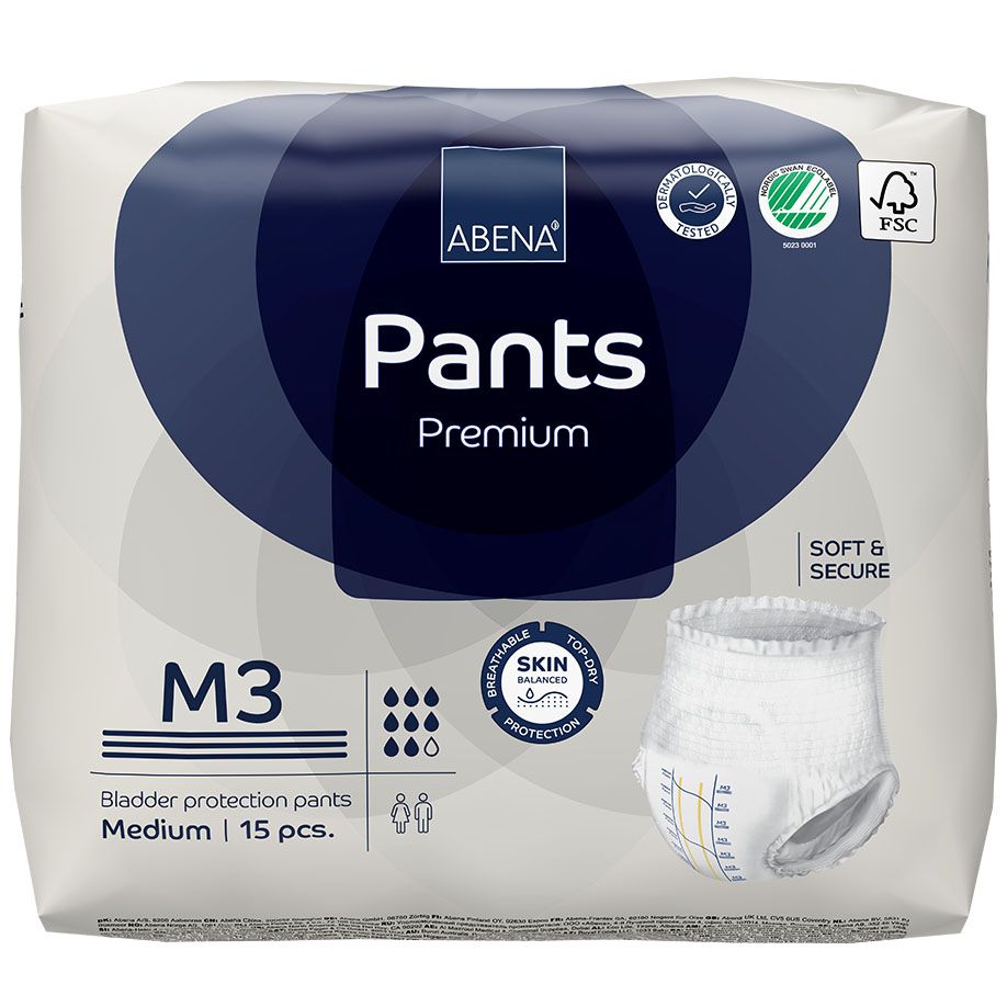 Abena Pants M3, PremiumInkontinenz-Pants (15 Stck.)UK = 6 Pack