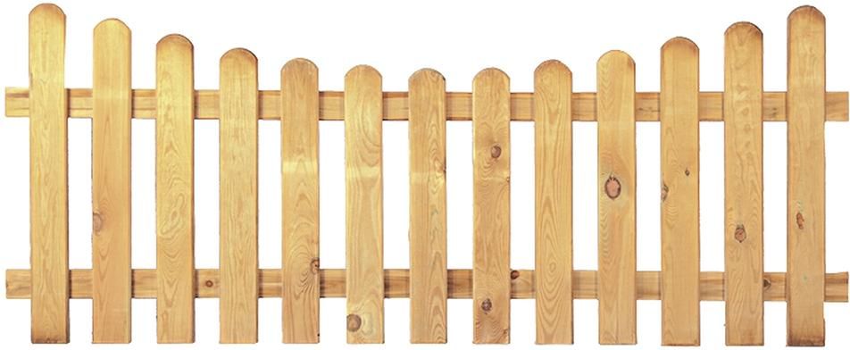 HEIKO-Gartenzaun Latten 20/90 mm, glatt, Riegel 25/70 mm kdi grün Tiefbogen 200 x 80/65cm