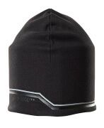 Strickmütze Strickmütze, mit Druck Schwarz ONE