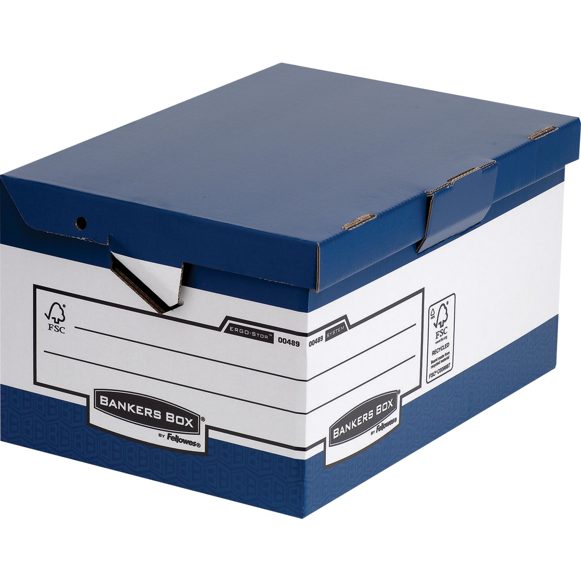 Archivbox Ergo Box System Maxi blau/weiß