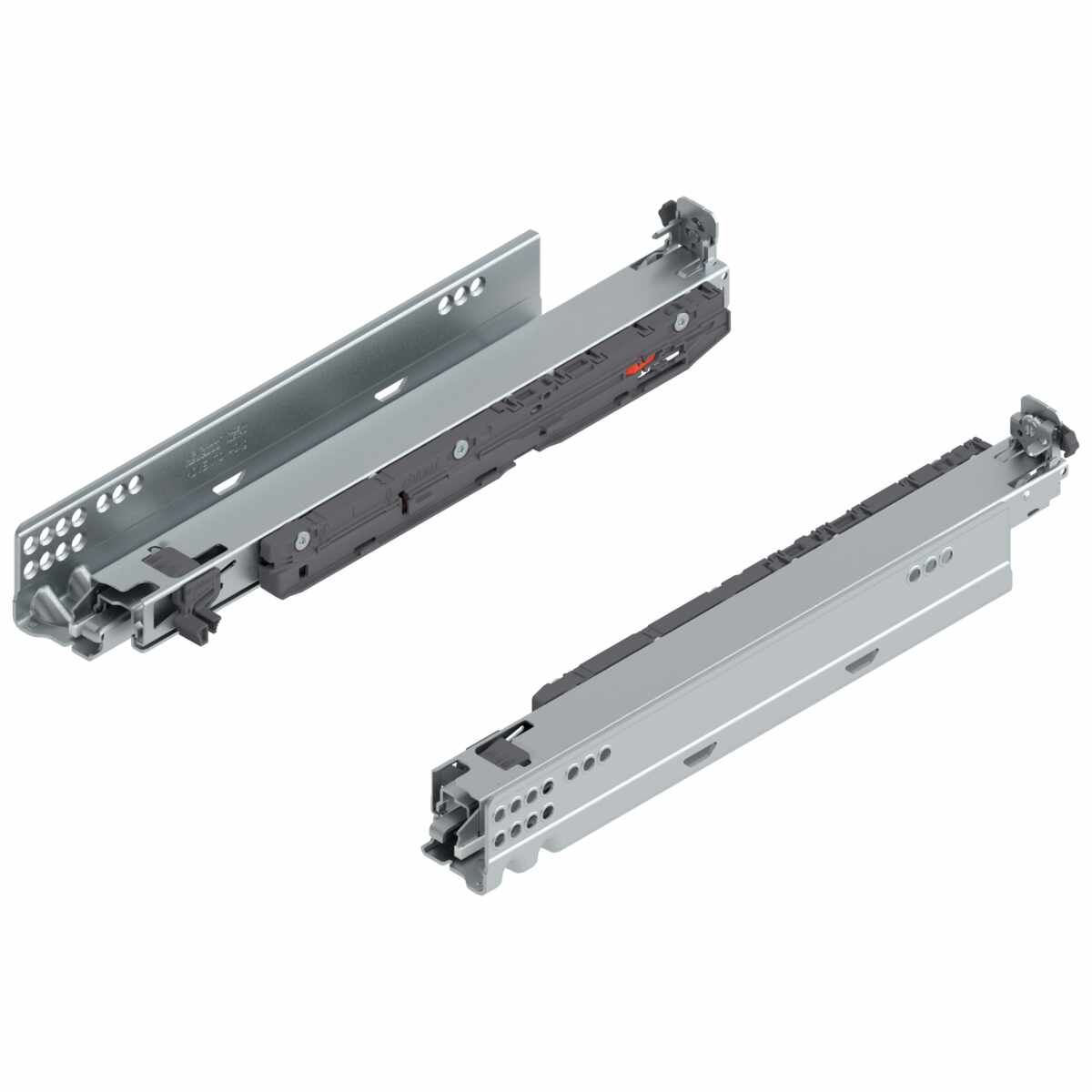 MOVENTO BLUMOTION int./für TOB geeignet/für SERVO-DRIVE geeignet, Vollauszug, Führung, 40 kg, NL=350 mm, für Kupplung, links/rechts, verzinkt