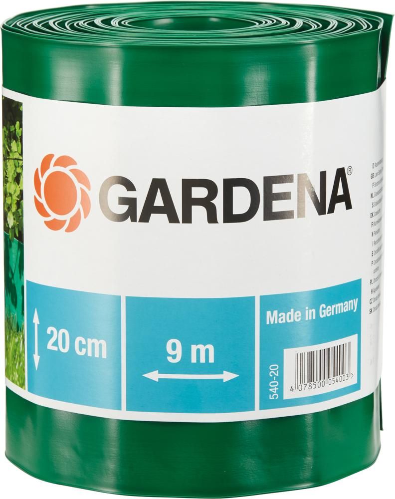 Raseneinfassung grün 20 cm hoch X 9 m lang Gardena