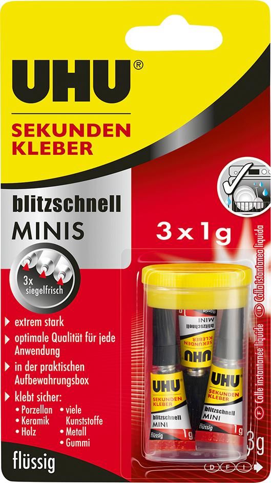 Sekundenkleber blitzschnell MINIS 1g 3 St./Pack.