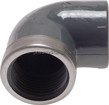 90°-Klebe-Gewindewinkel, PVC-U, 20mmxRp 1/2" IG