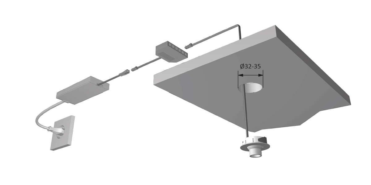 LED S-Dot Alu Optik ww