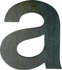 Buchstabe a Edelstahl