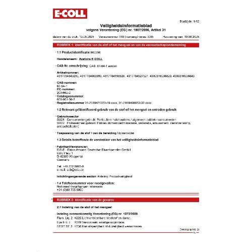 Aceton 1L Dose E-COLL