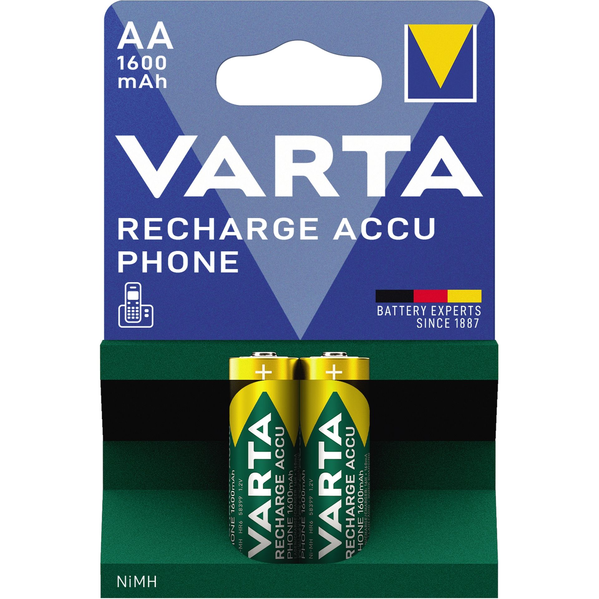Akku Phone Power AA Mignon HR6 1,2V 2 St./Pack.
