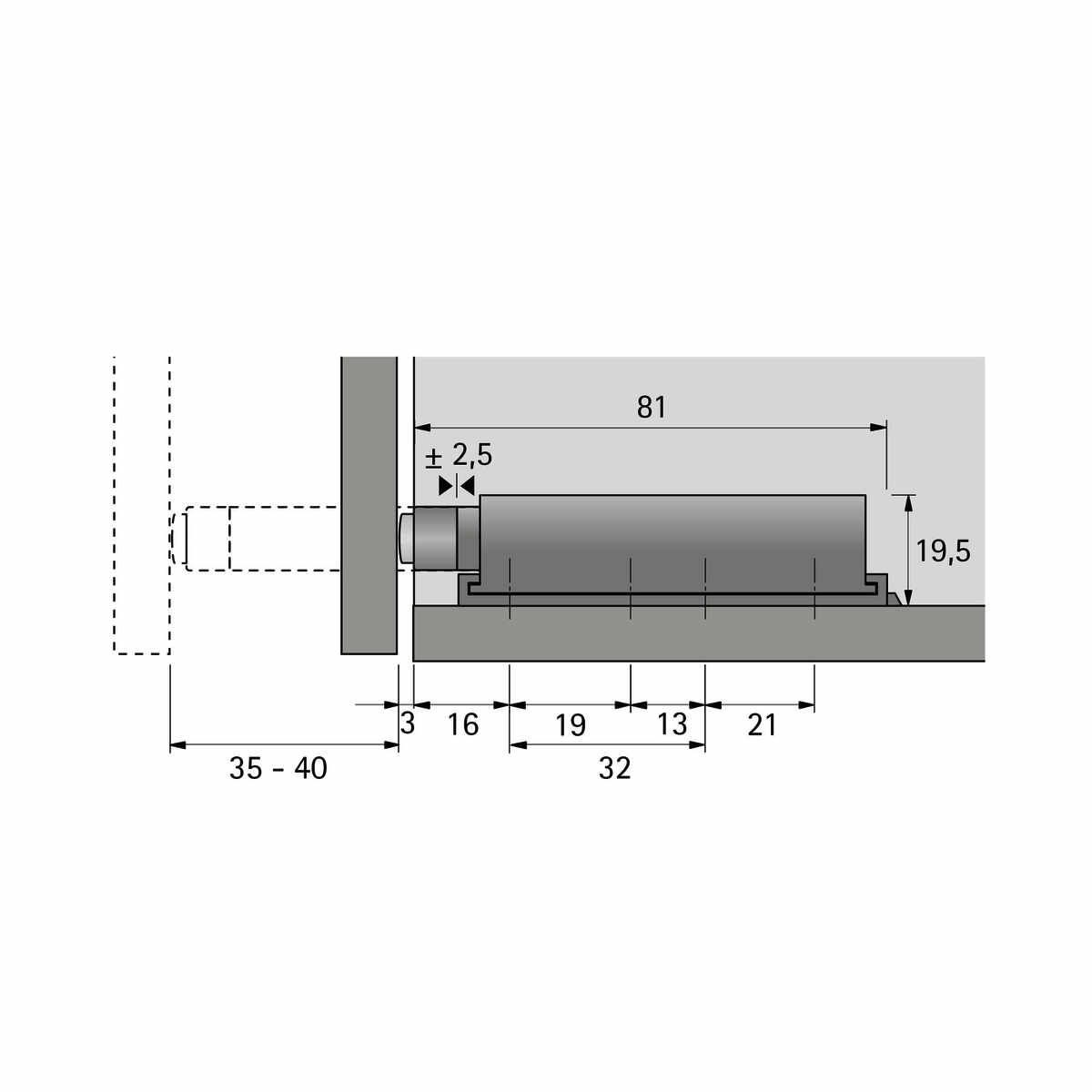 Push to open Universal maxi
